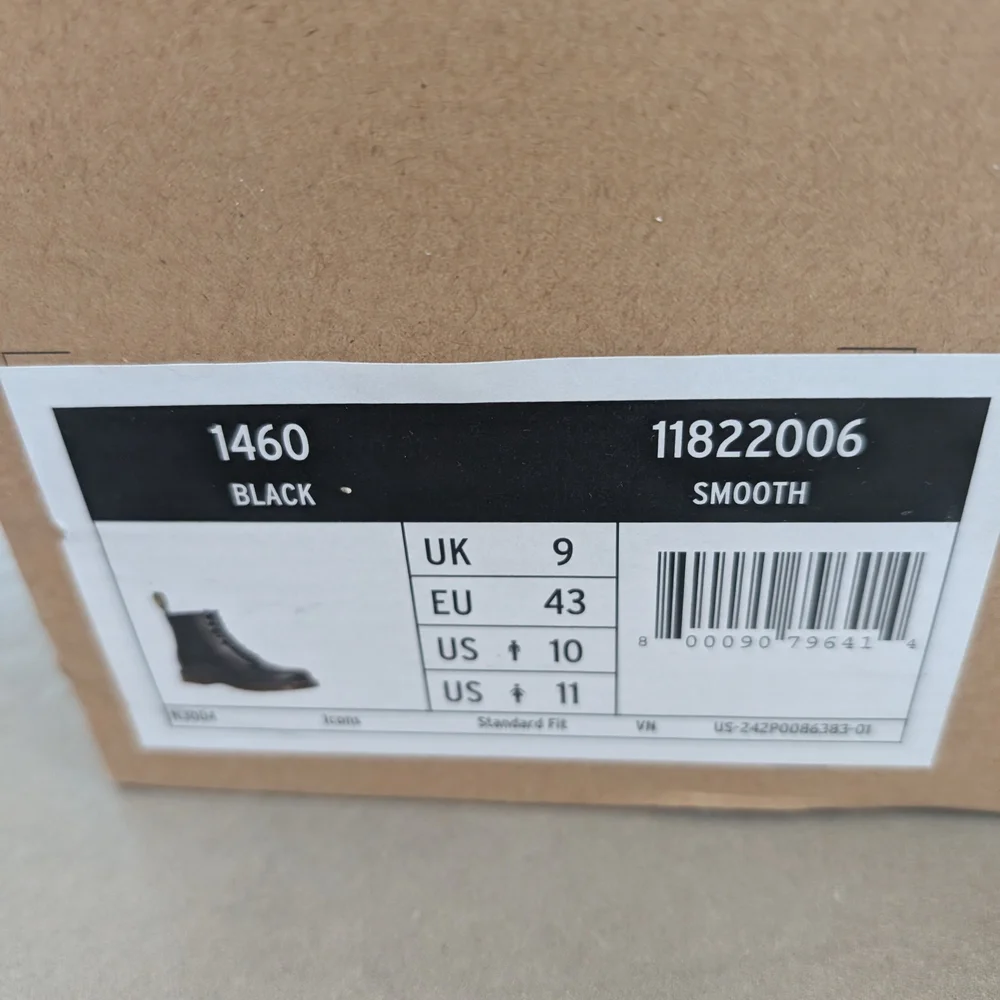 Dr. Martens Smooth Black Boots with Yellow Stitching - Picture 6 of 6